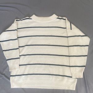 Black and white striped turtle neck